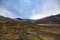 English mountain scene in winter