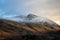 English mountain top covered in snow