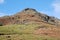 English mountain, winter landscape, sheep grazing on mountain side