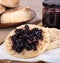 English Muffin Spread With Blueberry Preserves
