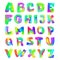 English painted alphabet