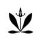 English plantain black glyph icon