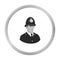 English policeman icon in monochrome style isolated on white background. England country symbol stock vector