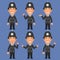 English Policeman Indicates and Shows
