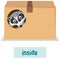 English prepositions with raccoon inside boxes
