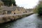 English rural village with river landscape