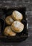 English scones for Breakfast in a vintage tray