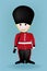 English soldier Beefeater stands alone