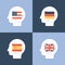 English, Spanish and German flags, learning foreign language, international education, student exchange