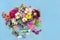 English Summer Flower Herb and Wildflower Arrangement