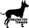 English toy terrier silhouette real word