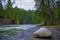 Englishman River Falls upper waterfalls section located in Vancouver Island, BC