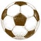 Engraving illustration of football ball