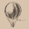 engravings airship (balloon) style, hand drawn