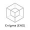 Enigma ENG. Vector illustration crypto coin ico