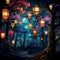 Enigmatic Allure: Mysterious Lanterns Casting Intriguing Shadows