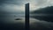 Enigmatic Black Monolith In Misty Norwegian Nature - 8k Resolution Art