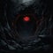 Enigmatic Depths: AI-Generated Illustration of a Giant Red Eye
