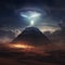 Enigmatic Encounter: UFO Suspended in Silence Above Giza\\\'s Pyramid