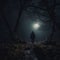 Enigmatic Figure in the Moonlit Forest