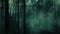 Enigmatic forest. dark green and black colors, mystical atmosphere with rembrandt studio lighting
