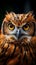 Enigmatic Gaze: A Close-Up Portrait of an Owl