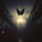 Enigmatic Mothman Soars: Nighttime Bridge Encounter with Mysterious Silhouette