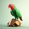 Enigmatic Tropics: Low Poly Bird Model With Bold Character Designs