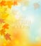 Enjoy Autumn Sales Banner with Colorful Leaves.