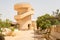 Enjoy a buffet with a beautiful view of the courtyard with tower Matmata, Tunisia