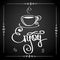 Enjoy coffee, logo or background