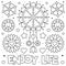 Enjoy life. Coloring page. Vector illustration of flowers.