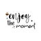 Enjoy the moment quote lettering inspiration motivational design .phytography