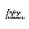 Enjoy Summer Handwritten Lettering