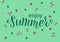 ENJOY SUMMER Lettering design with berry