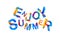 Enjoy summer. Splash paint slogan