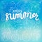 Enjoy summer time background hand letter.