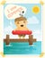 Enjoy tropical summer holiday with little boy