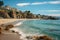 Enjoying a beach day at El Matador State Beach - stock photo concepts