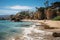 Enjoying a beach day at El Matador State Beach - stock photo concepts