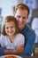 Enjoying lunchtime with my little princess. Portrait of a father and his little daughter enjoying a meal together at