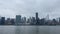 Enjoying the New York skyline from the Long Island pier (USA