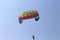 Enjoying parasailing at baga beach in Goa