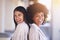 Enjoying some pampering at the spa... because we deserve it. Portrait of two young women enjoying a relaxing day at the