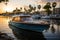 Enjoying a sunset cruise in Marina del Rey - stock photo concepts