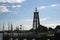 Enkhuizen, historical marina filled with sailing ships