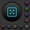 Enlarge object dark push buttons with color icons