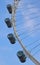 Enlarged view of the passenger capsules of Singapore Flyer