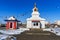 Enlightenment Stupa in spring. Elista. Russia