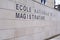 Enm Ecole nationale de la magistrature text sign in building facade Bordeaux city